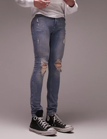 Blugi Top Shop, albastru