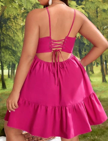 Rochie scurta SHEIN CURVE, roz