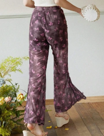 Pantaloni SHEIN, pruna