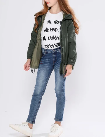 Jacheta Shein Kids, verde Verde