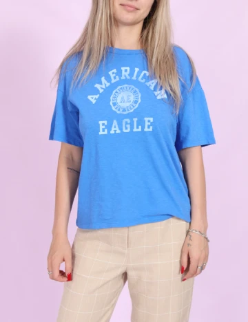 Tricou American Eagle, albastru Albastru