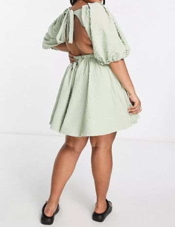 Rochie scurta ASOS Curve, verde