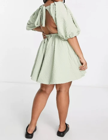 Rochie scurta ASOS Curve, verde