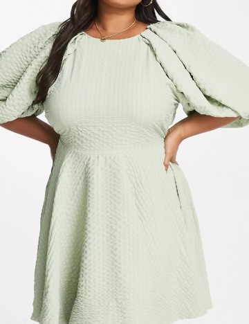 Rochie scurta ASOS Curve, verde
