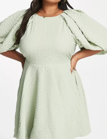 Rochie scurta ASOS Curve, verde