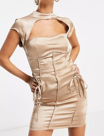 
						Rochie scurta ASOS, crem