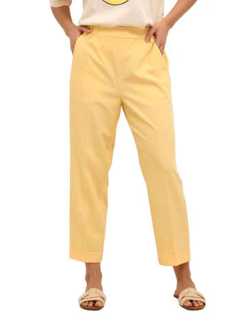 Pantaloni Kaffe, galben