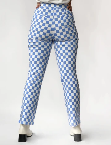 Pantaloni Pieces, albastru