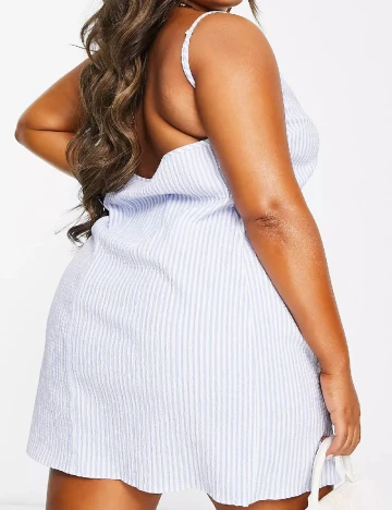 Rochie scurta ASOS Curve, bleu Albastru