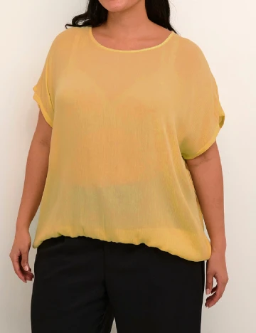 Bluza Kaffe Curve, galben Galben