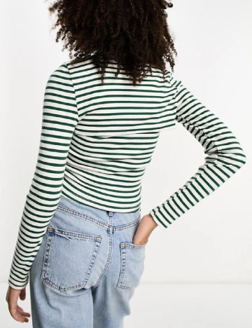 Top ASOS, alb/verde