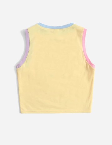 Top Shein Kids, galben