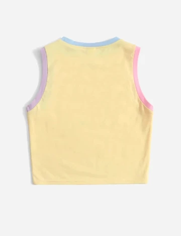 Top Shein Kids, galben Galben