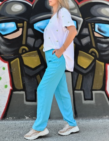 Pantaloni Cream, bleu