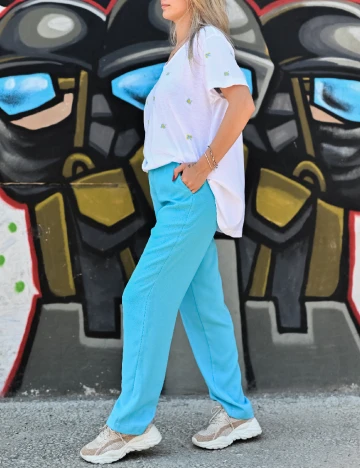 Pantaloni Cream, bleu