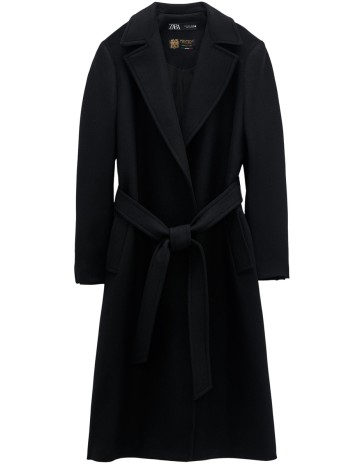 Palton Zara, negru, L