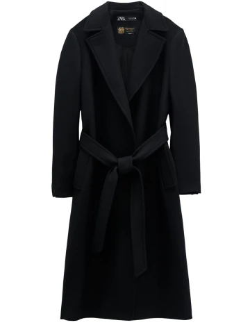 Palton Zara, negru, L