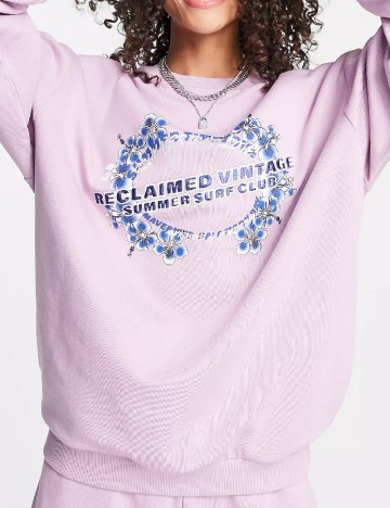 
						Bluza Oversize Reclaimed Vintage, mov