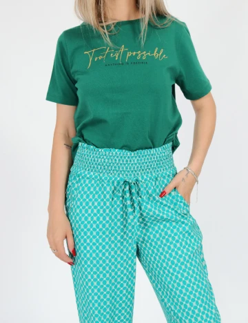 Pantaloni Cream, verde