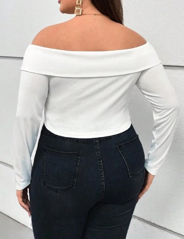 Top SHEIN CURVE, alb