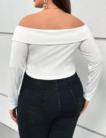 Top SHEIN CURVE, alb