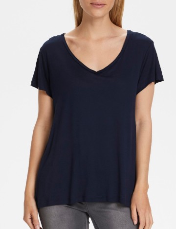 
						Tricou Kaffe, bleumarin