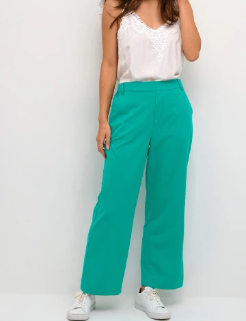 Pantaloni Cream, turcoaz