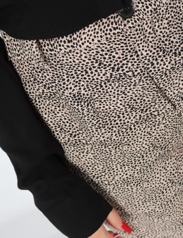 Pantaloni Cream, roz/negru