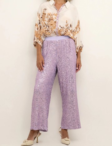 
						Pantaloni Cream, mov