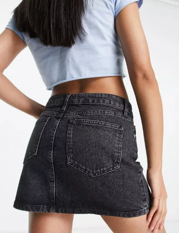 Fusta Miss Selfridge, gri inchis