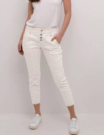 Blugi Cream, crem/alb