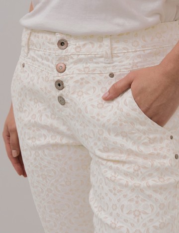 Blugi Cream, crem/alb