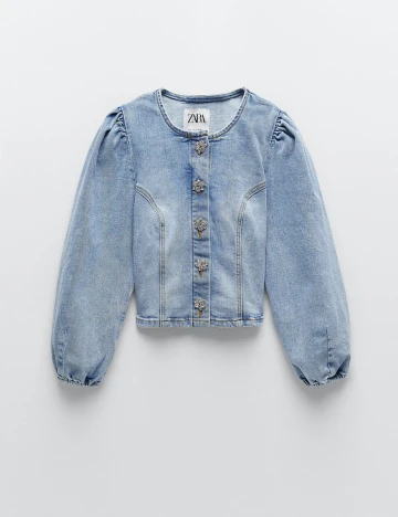 Camasa Zara, albastru denim, XS