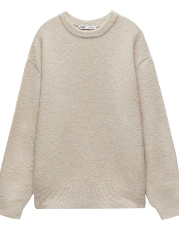 Pulover Zara, crem, S
