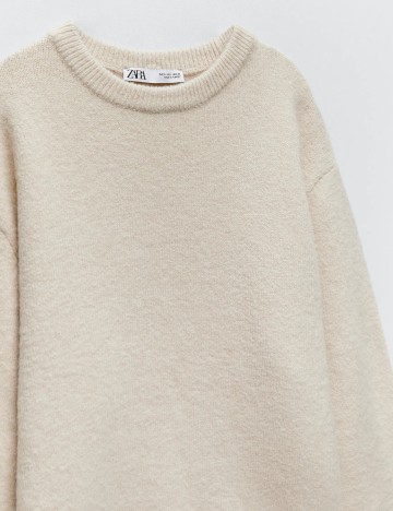 Pulover Zara, crem, S
