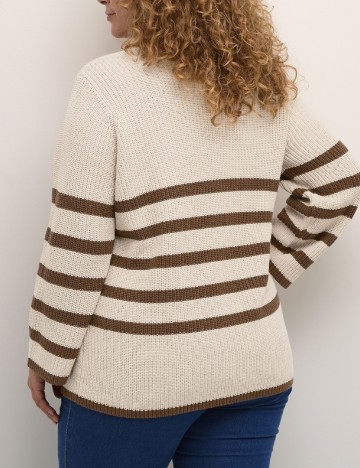 Pulover Kaffe Curve, crem
