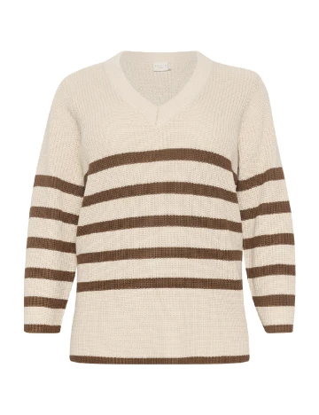 Pulover Kaffe Curve, crem