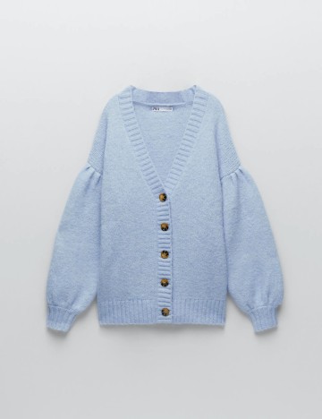 Pulover Zara, albastru deschis, M