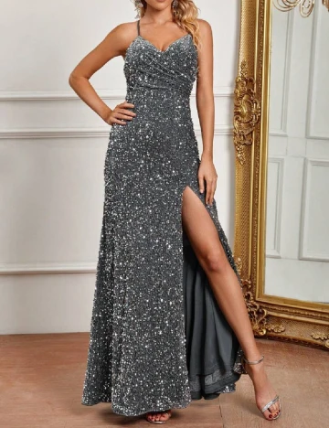 Rochie lunga SHEIN, gri Gri
