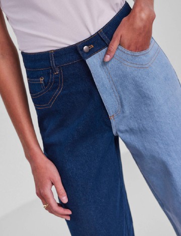 Blugi Pieces, albastru