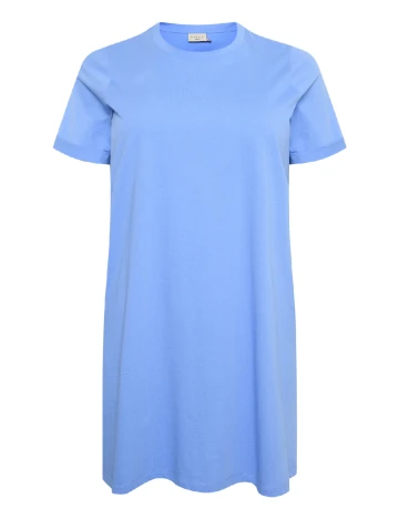 Rochie scurta Kaffe Curve, albastru Albastru