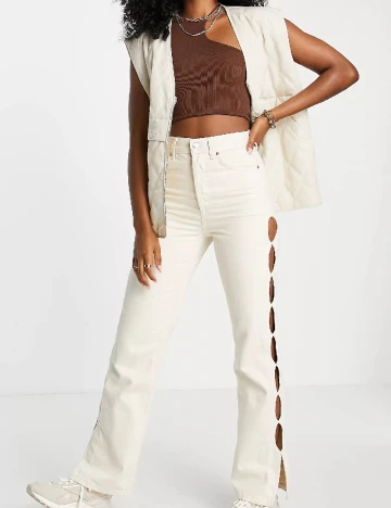 Blugi Top Shop, crem