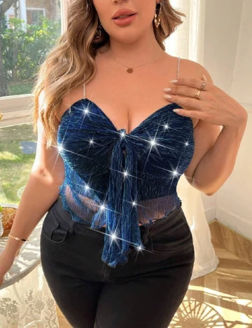Top SHEIN CURVE, albastru