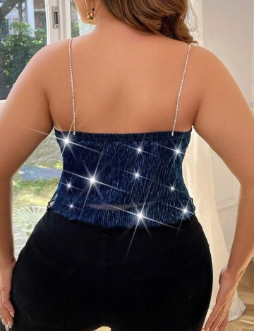 Top SHEIN CURVE, albastru