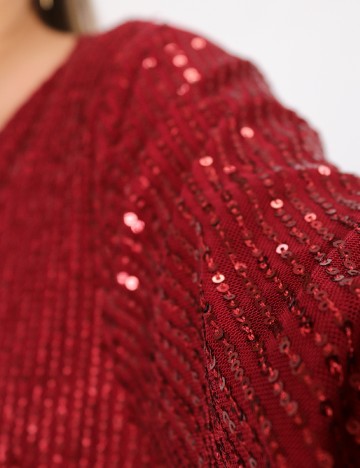 Rochie scurta Ticosa, visiniu