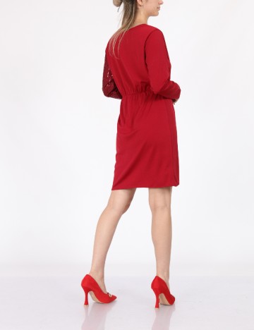 Rochie scurta Ticosa, visiniu