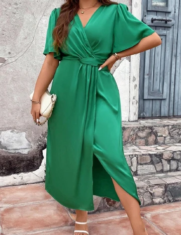Rochie medie SHEIN CURVE, verde