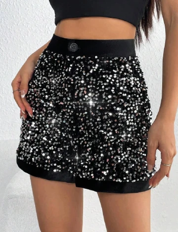 Pantaloni scurti SHEIN, negru