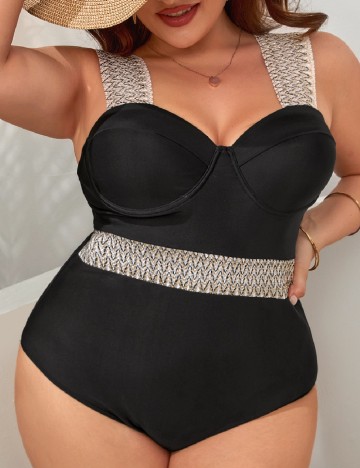 
						Costum de baie SHEIN CURVE, negru