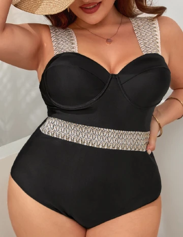 Costum de baie SHEIN CURVE, negru